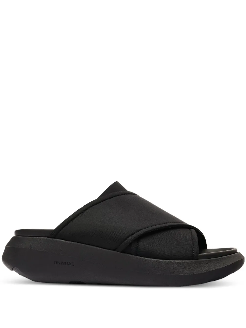 ONWUAD Kriss cross-strap slides | Black | Image 1