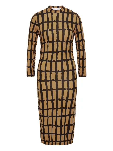 Proenza Schouler grid-print midi dress