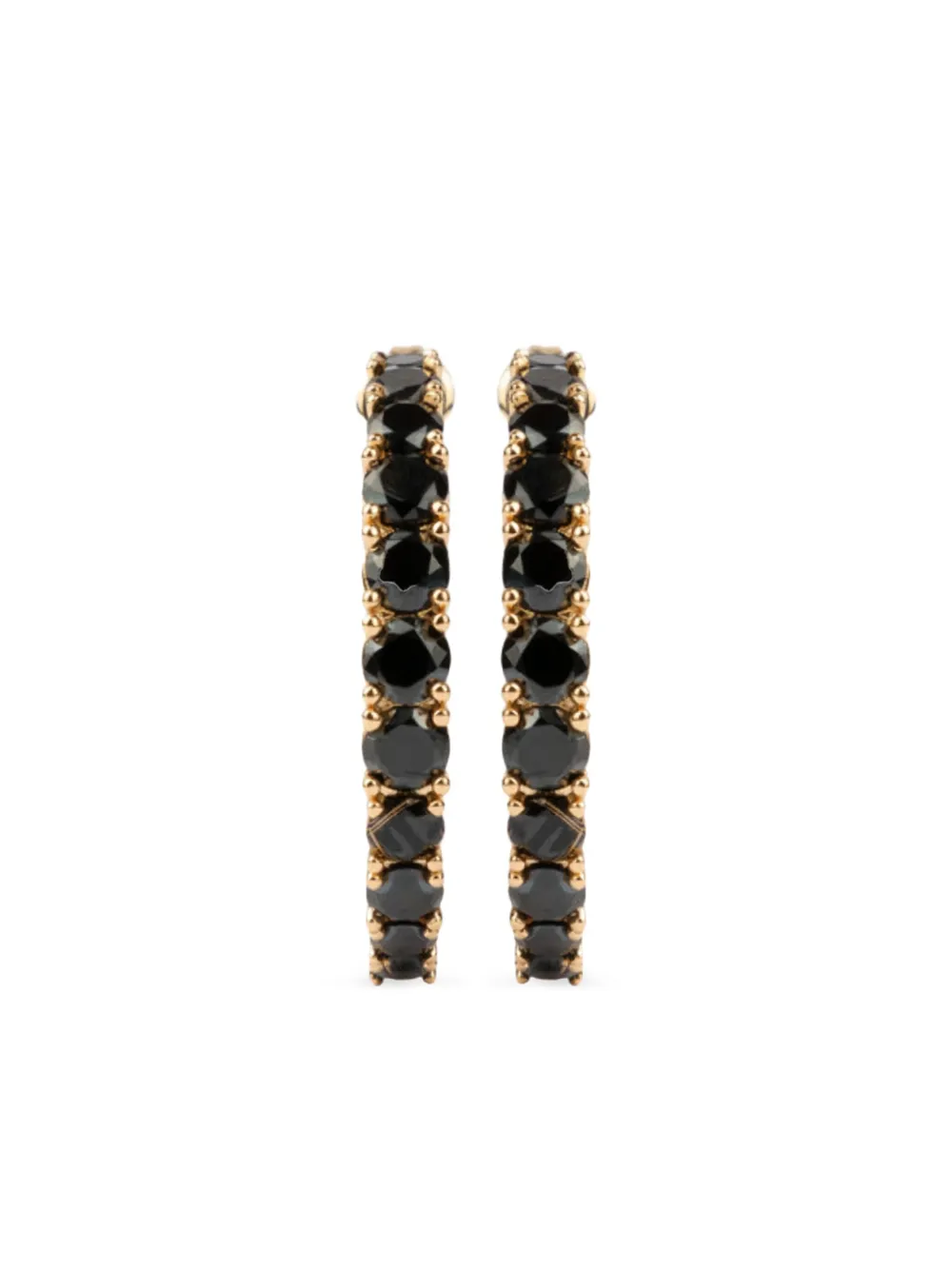 All the Luck in the World gem-set hoop earrings | Gold | Image 1