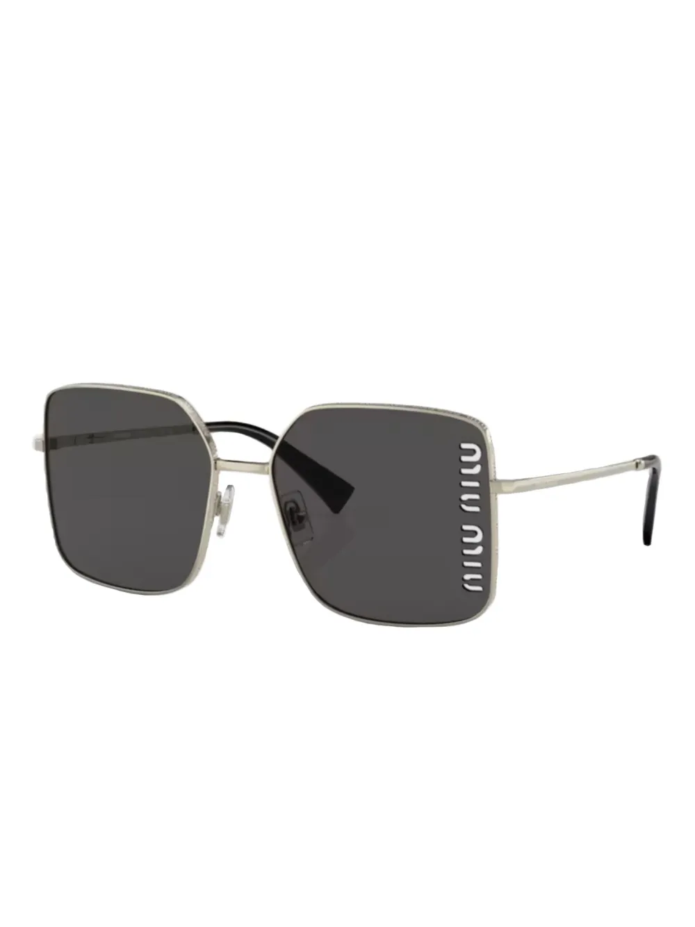 Miu Miu Eyewear square-frame logo sunglasses - Zilver