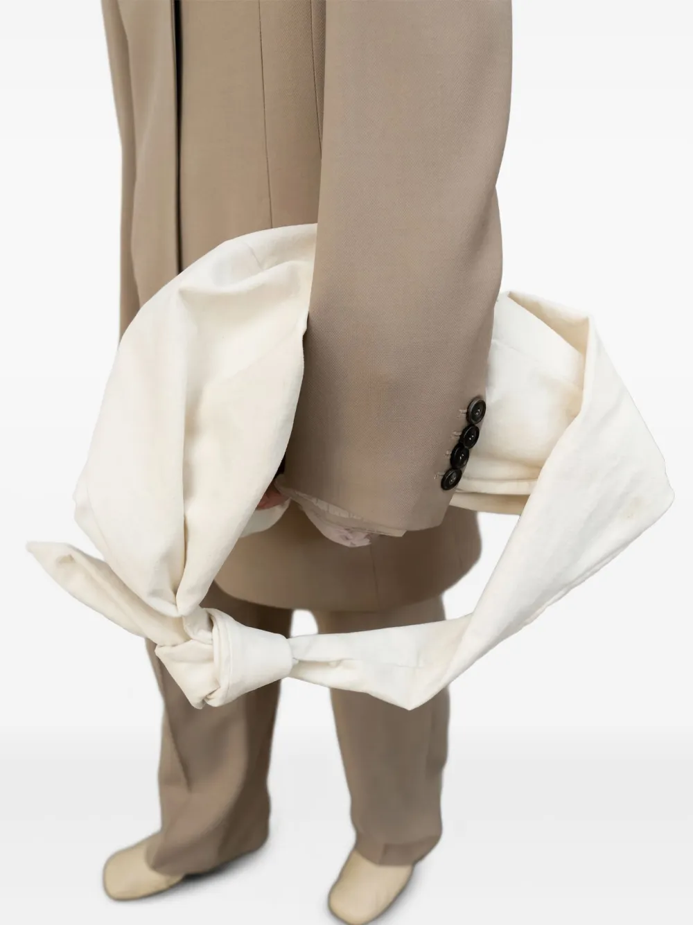 Low Classic knotted shoulder bag Beige