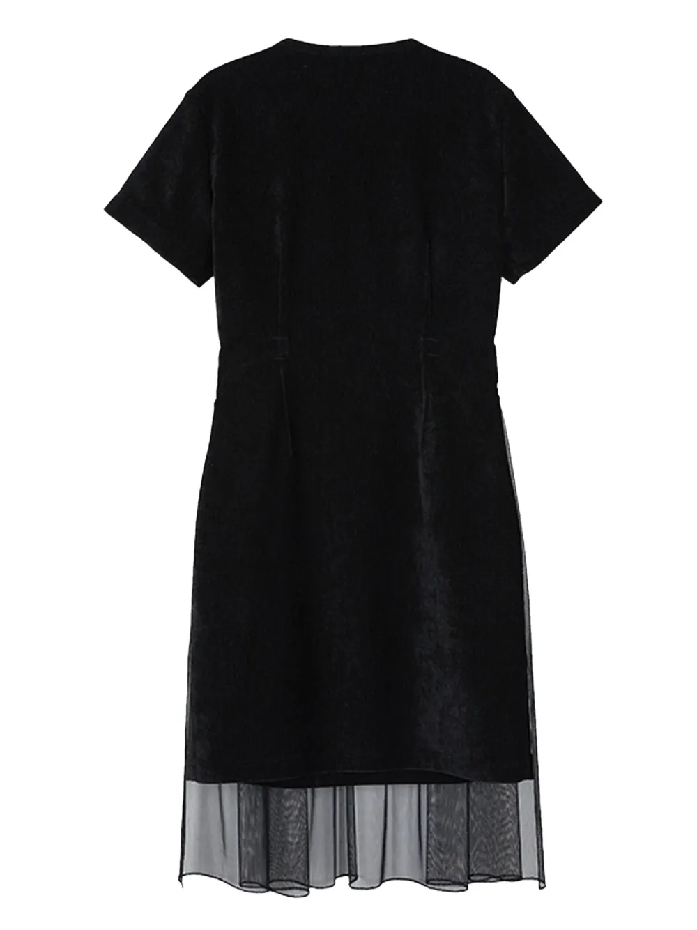 Andersson Bell mesh belted midi dress Zwart