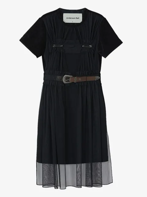 Andersson Bell メッシュ ベルテッド ドレス