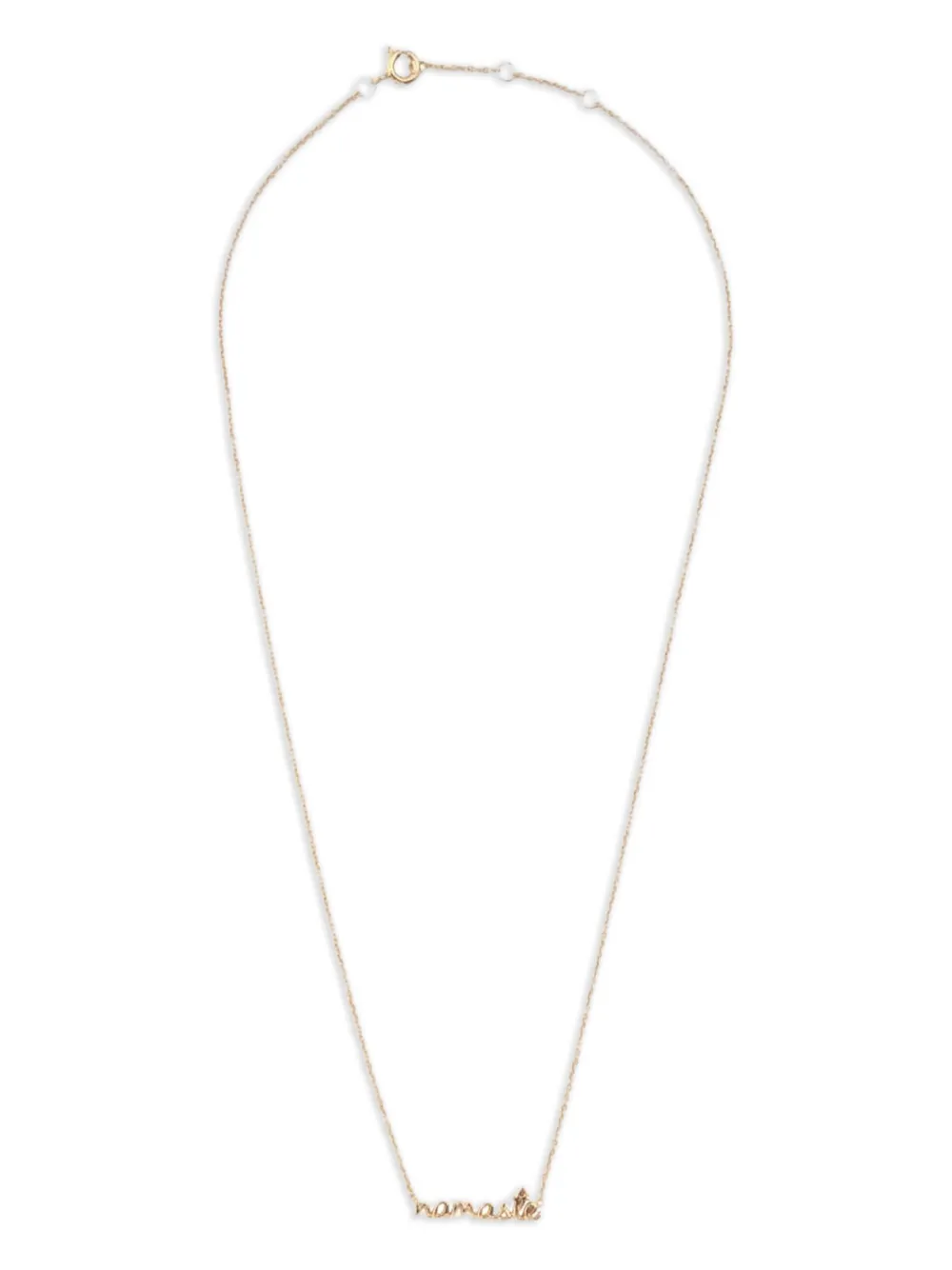 All the Luck in the World namaste necklace | Gold | Image 1
