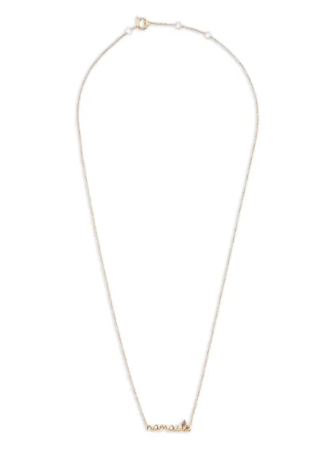 All the Luck in the World namaste necklace