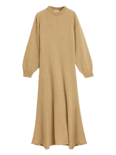 Rodebjer Tanner merino wool seam detail midi dress