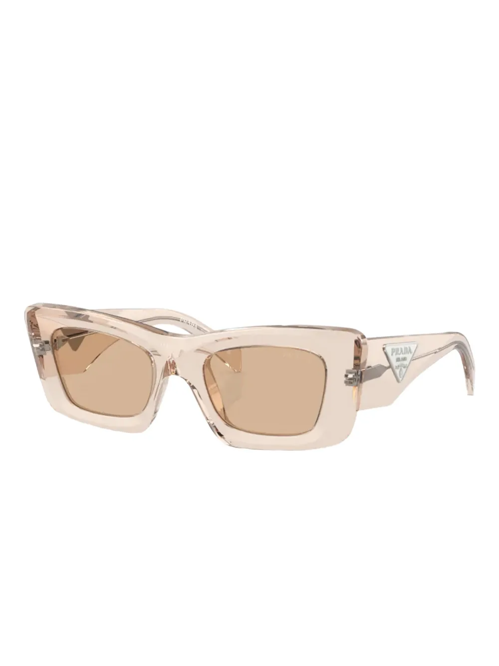 Prada Eyewear cat-eye logo-plaque sunglasses Beige