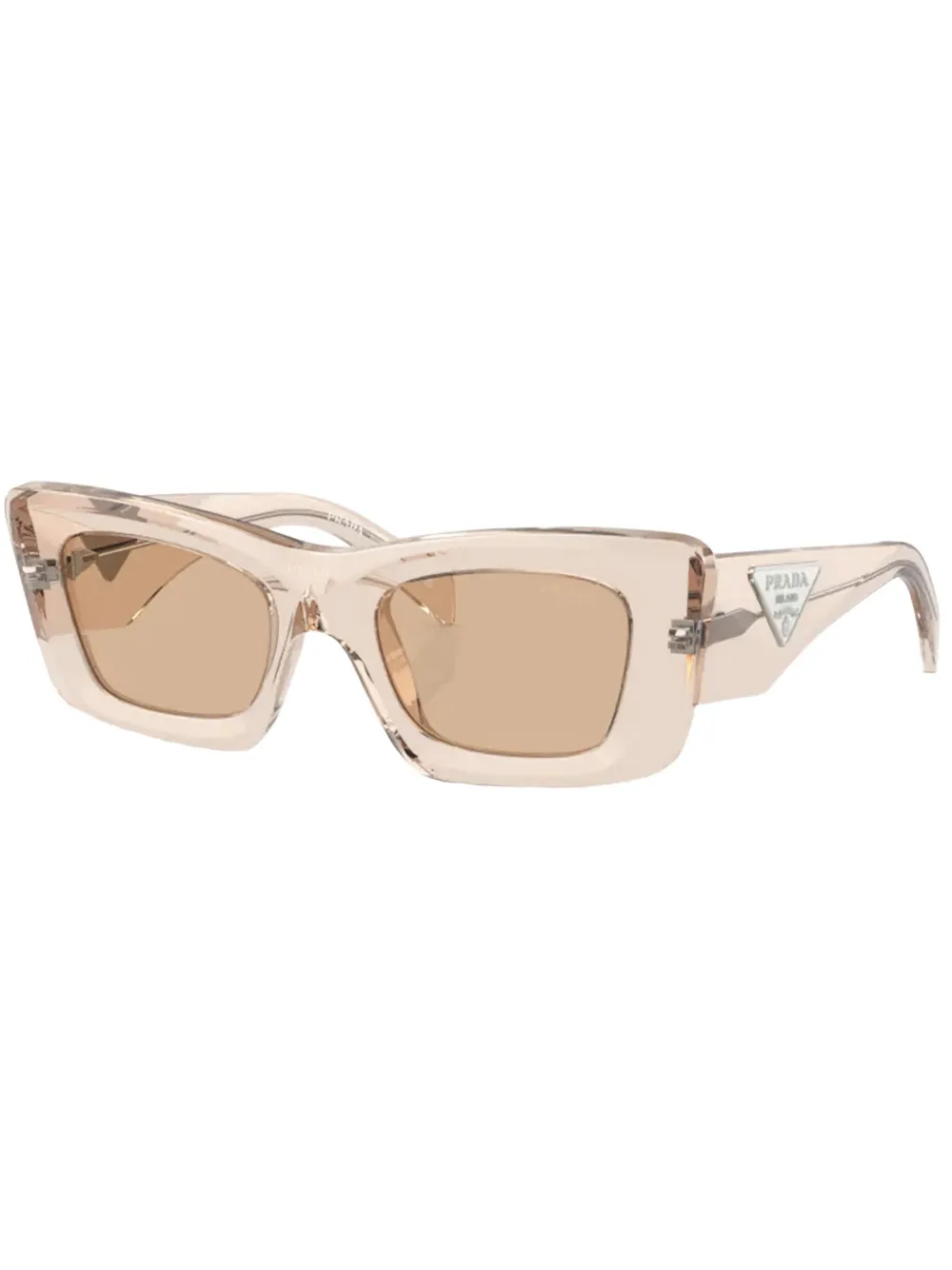 Prada Eyewear cat-eye logo-plaque sunglasses - Beige