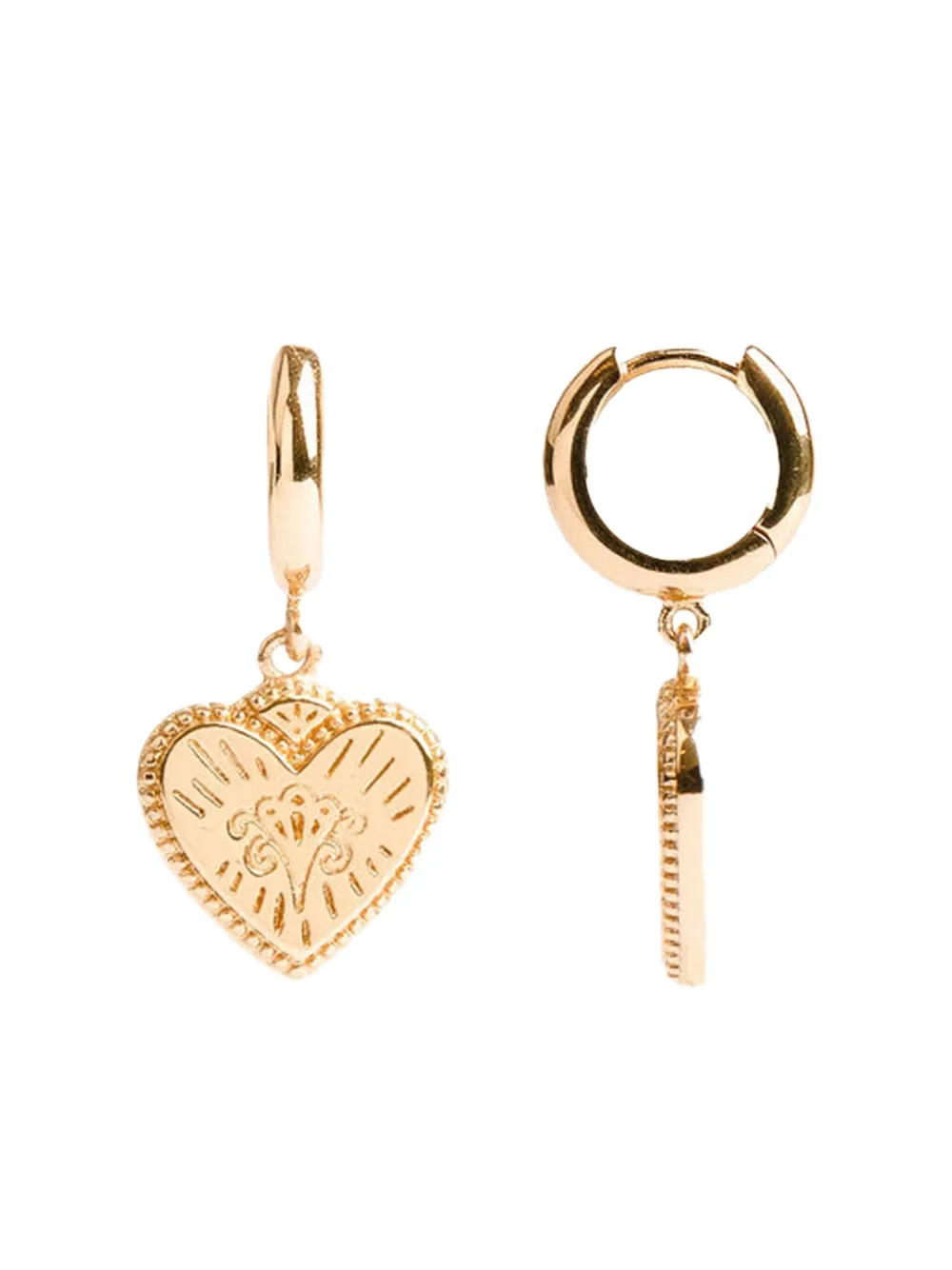 All the Luck in the World heart-shaped hoop earring | Image 2