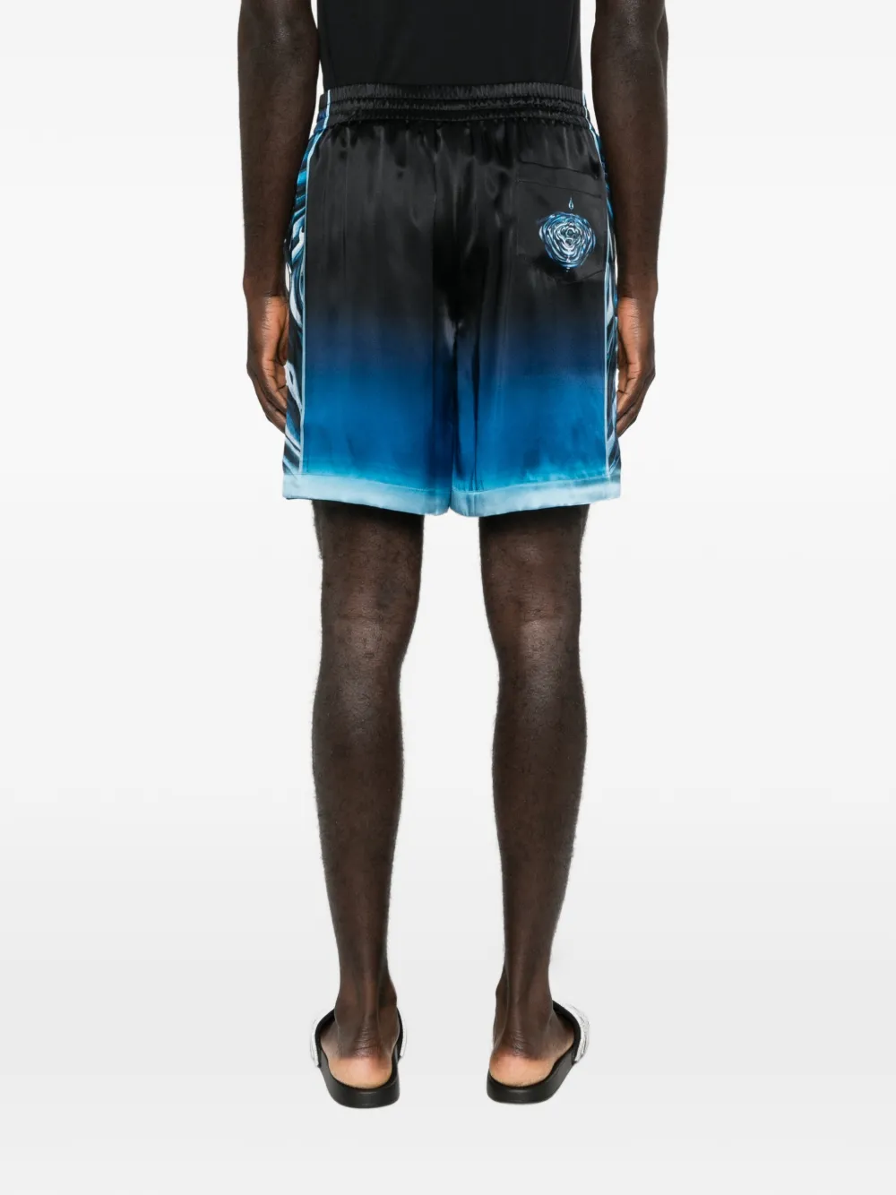 Casablanca Zijden shorts met logo Zwart