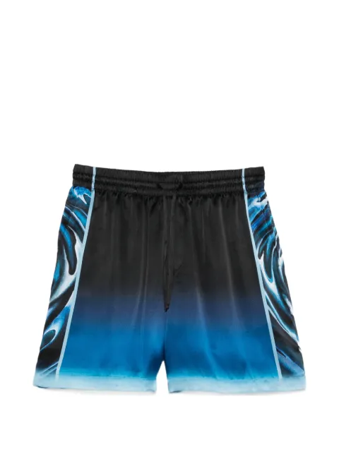Casablanca warped logo silk shorts