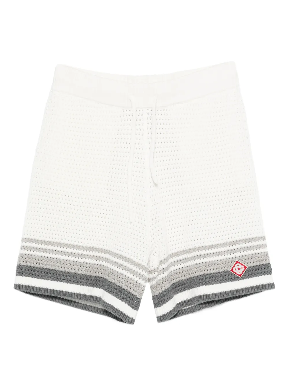 Casablanca crochet striped shorts - Weiß