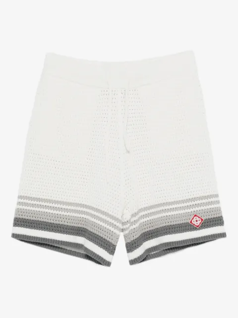 Casablanca crochet striped shorts