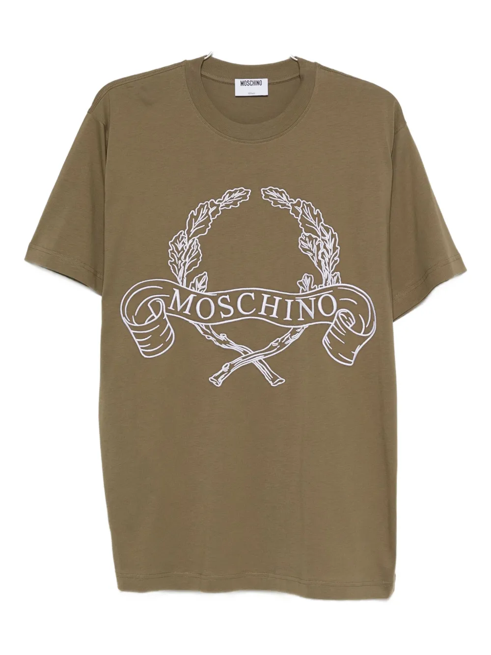 Moschino laurel wreath-print T-shirt Groen
