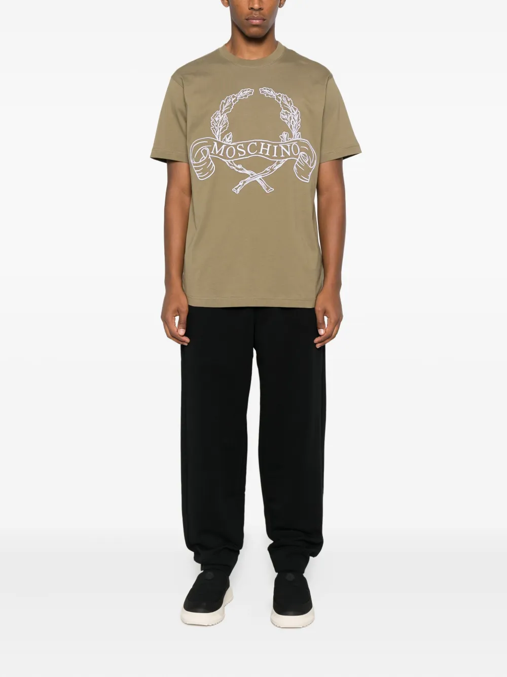 Moschino T-shirt met print Groen