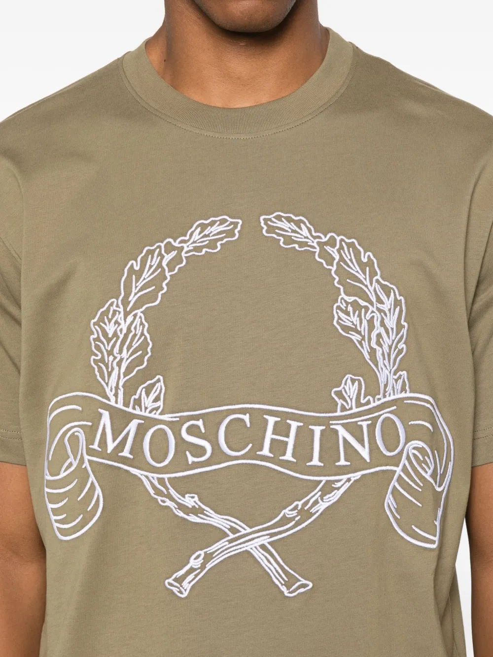 Moschino T-shirt met print Groen