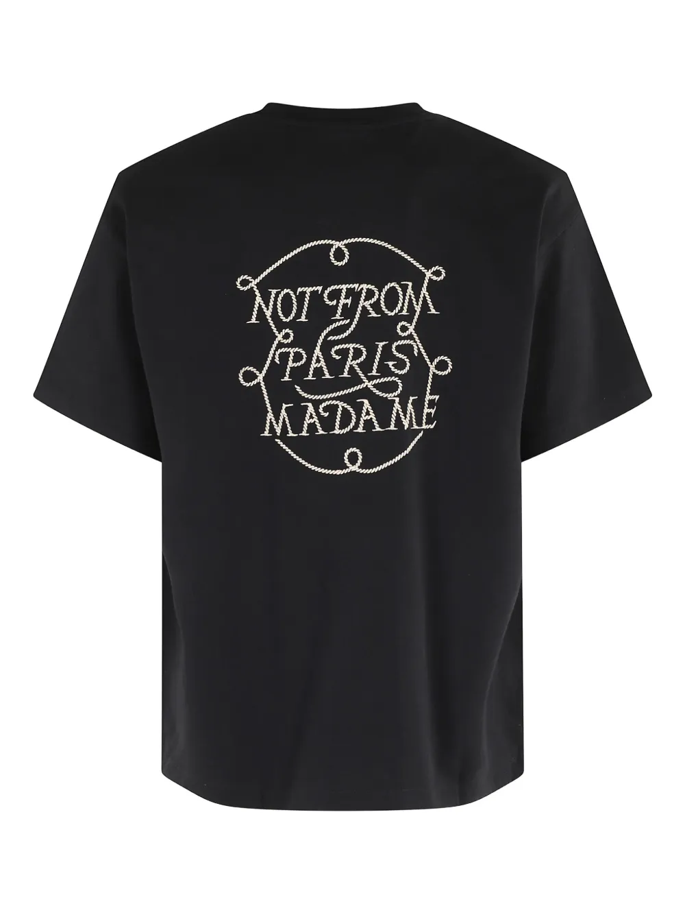 Drôle De Monsieur Katoenen T-shirt met grafisch detail Zwart