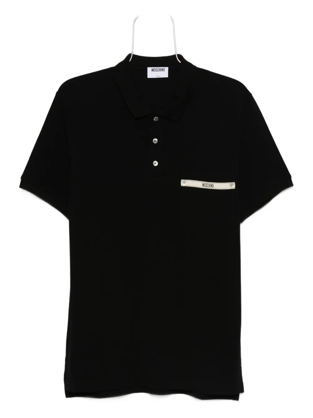 Moschino logo-print polo shirt Zwart