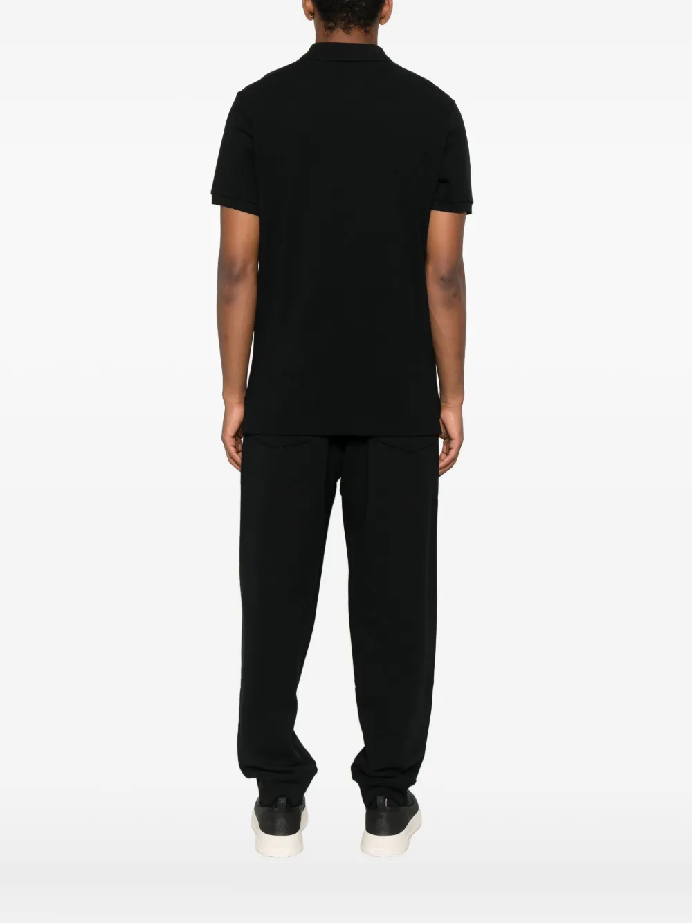 Moschino logo-print polo shirt Zwart