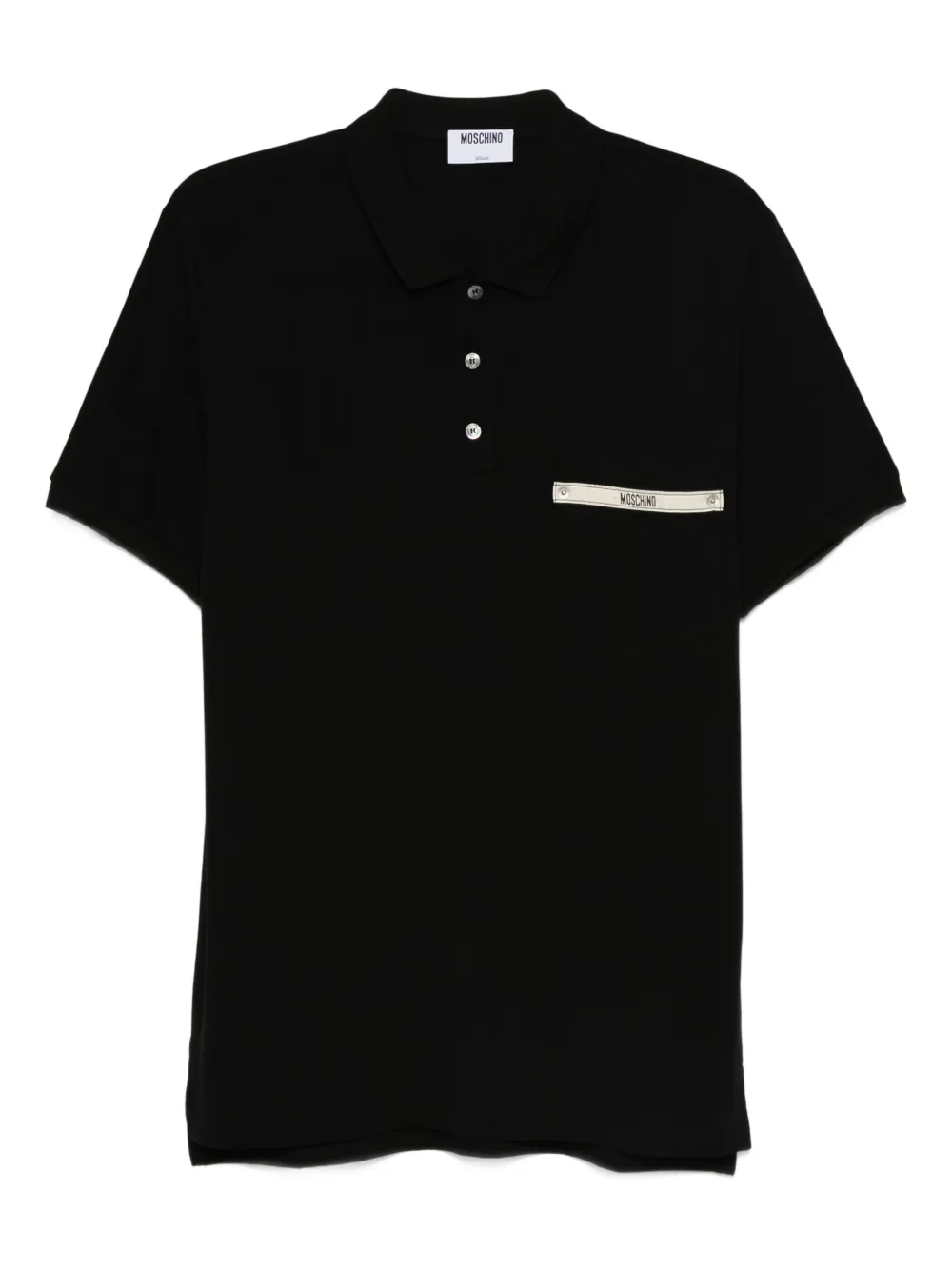 Moschino logo-print polo shirt Zwart