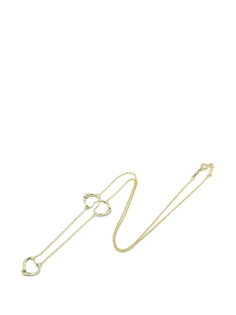 Tiffany & Co. Pre-Owned 2010-2025 18K Yellow Gold Elsa Peretti Open Heart 3 Motifs necklace