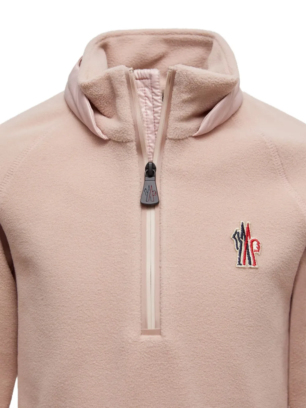 Moncler Enfant Fleece sweater met halve rits Roze