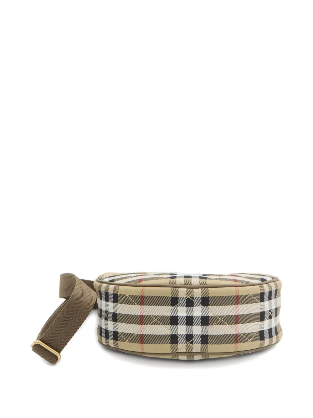 Burberry Horseshoe check quilted cross body bag Beige