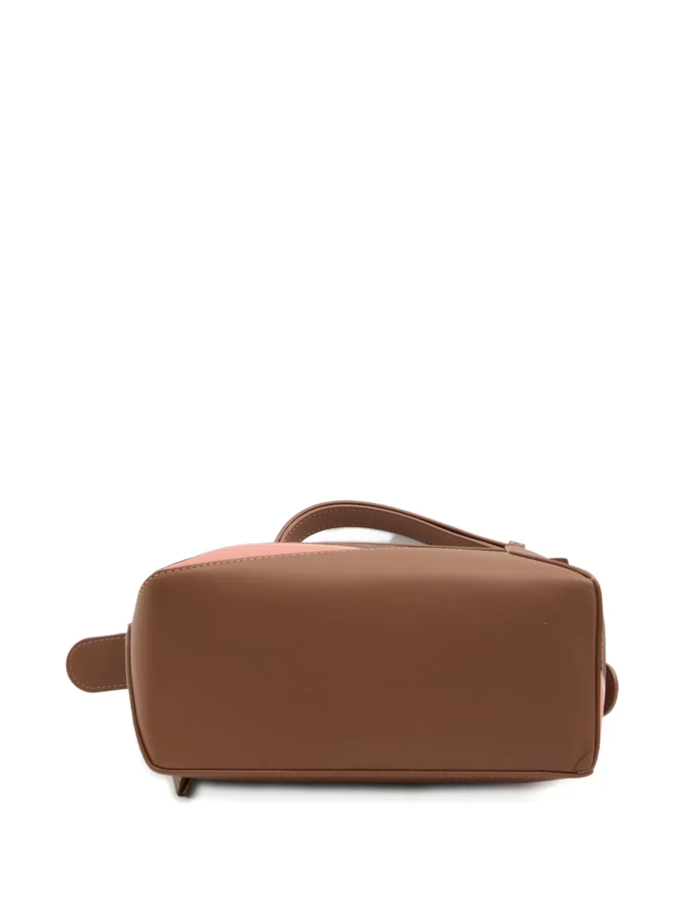 LOEWE small Puzzle Edge calfskin tote bag Bruin