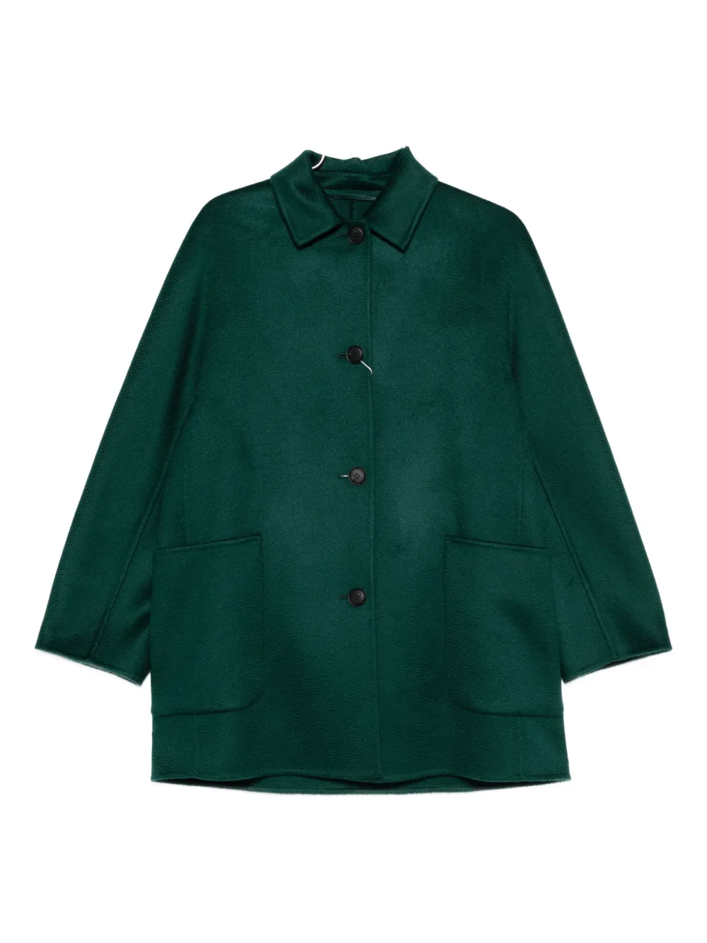 Max Mara patch-pocket button coat - グリーン Max Mara patch-pocket button coat - グリーン