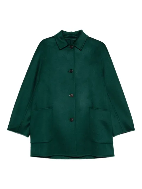 Max Mara patch-pocket button coat