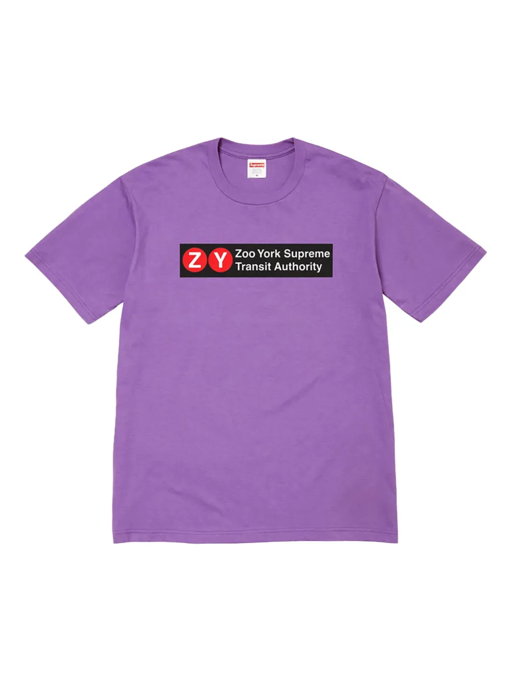 Supreme Zoo York Transit "SS 25 purple" T-shirt Paars