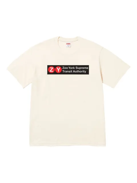 Supreme تيشيرت 'زو يورك ترانزيت' "SS 25-بيج"