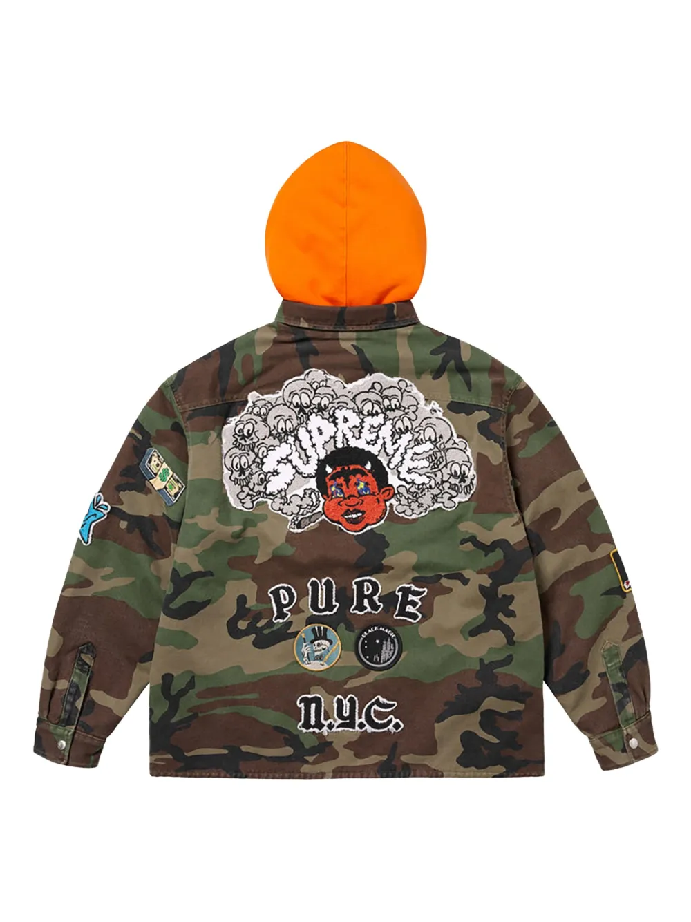 Supreme Stadium Patches "Camo" jacket Groen