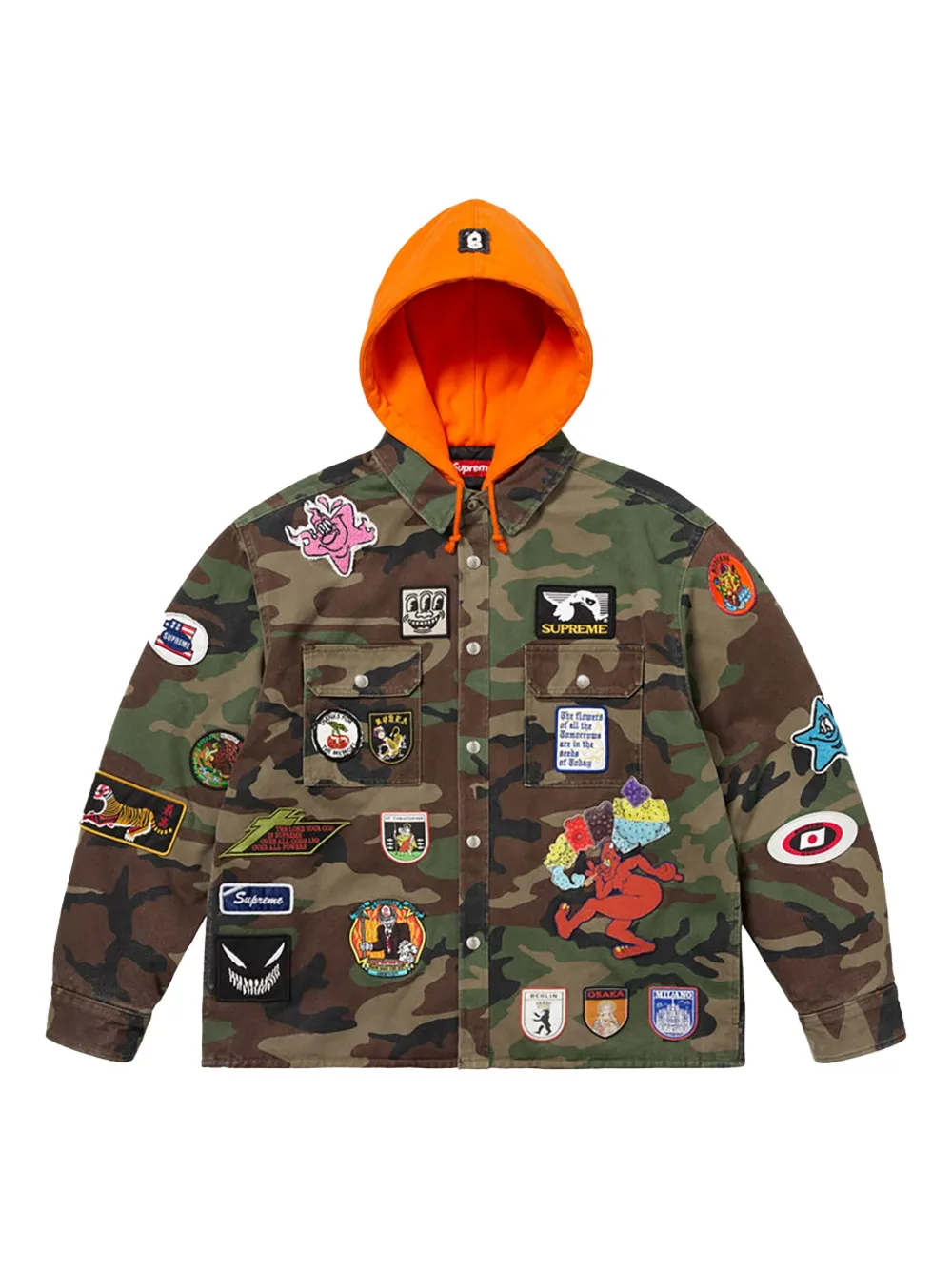 Supreme Stadium Patches "Camo" jacket Groen