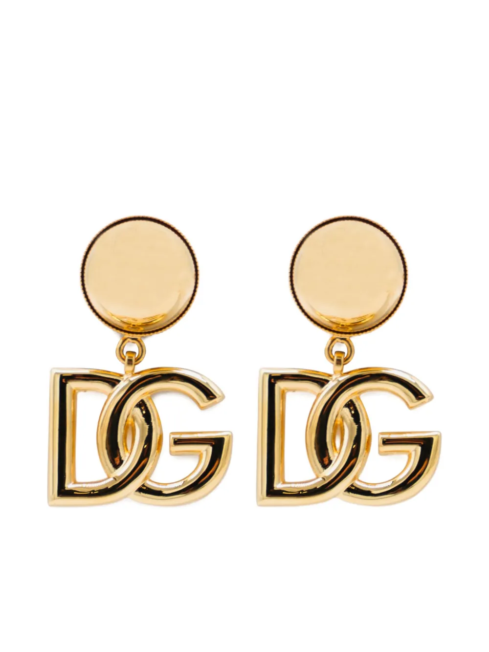 Dolce & Gabbana DG-logo disc earrings | Brown | Image 1