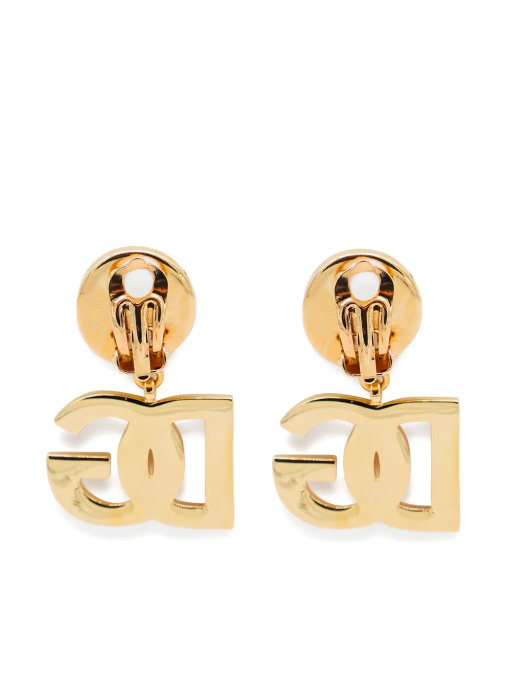 Dolce & Gabbana Oorbellen met logo - Bruin