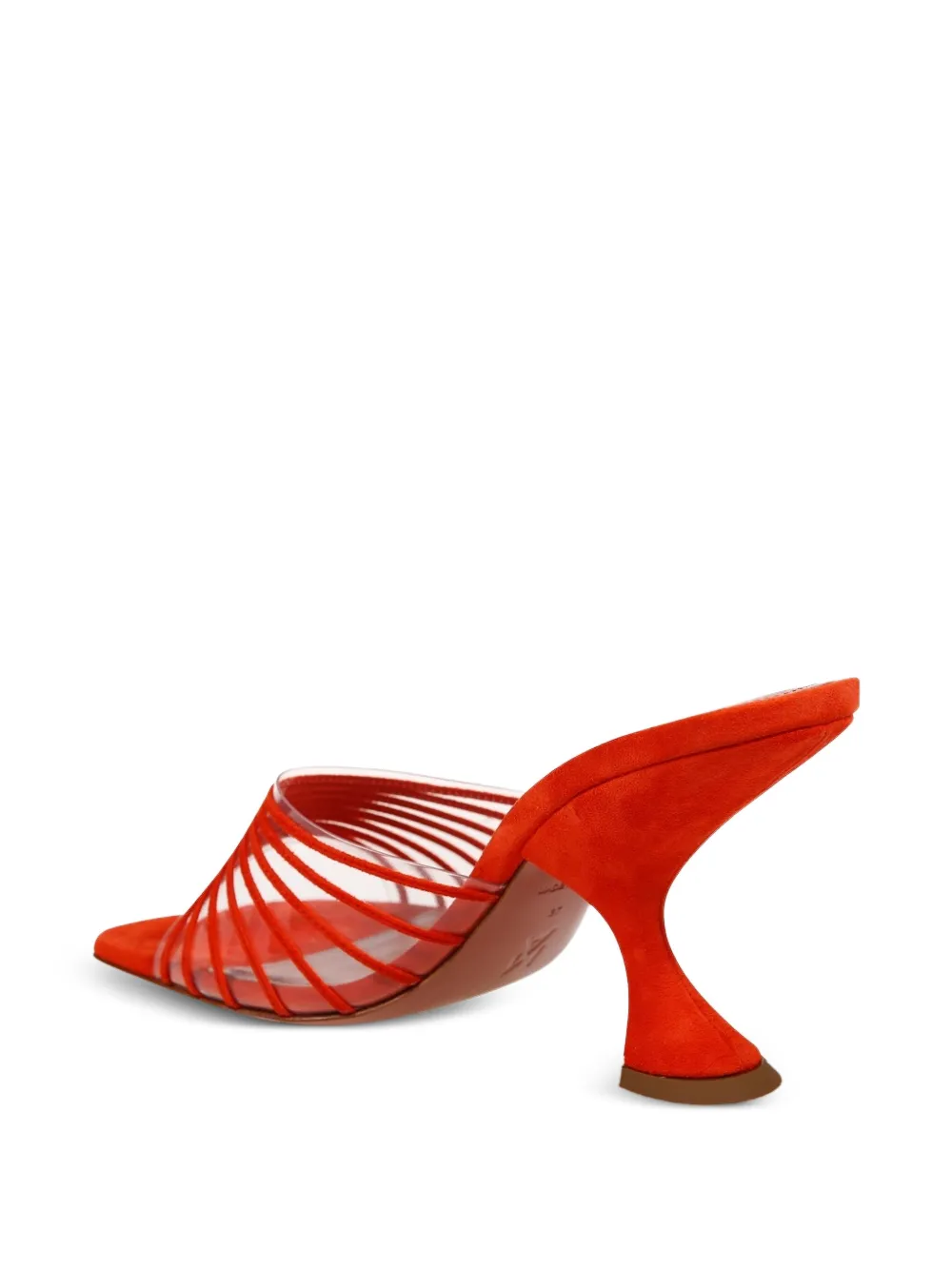 Amina Muaddi 90 mm Mookie sandalen Rood
