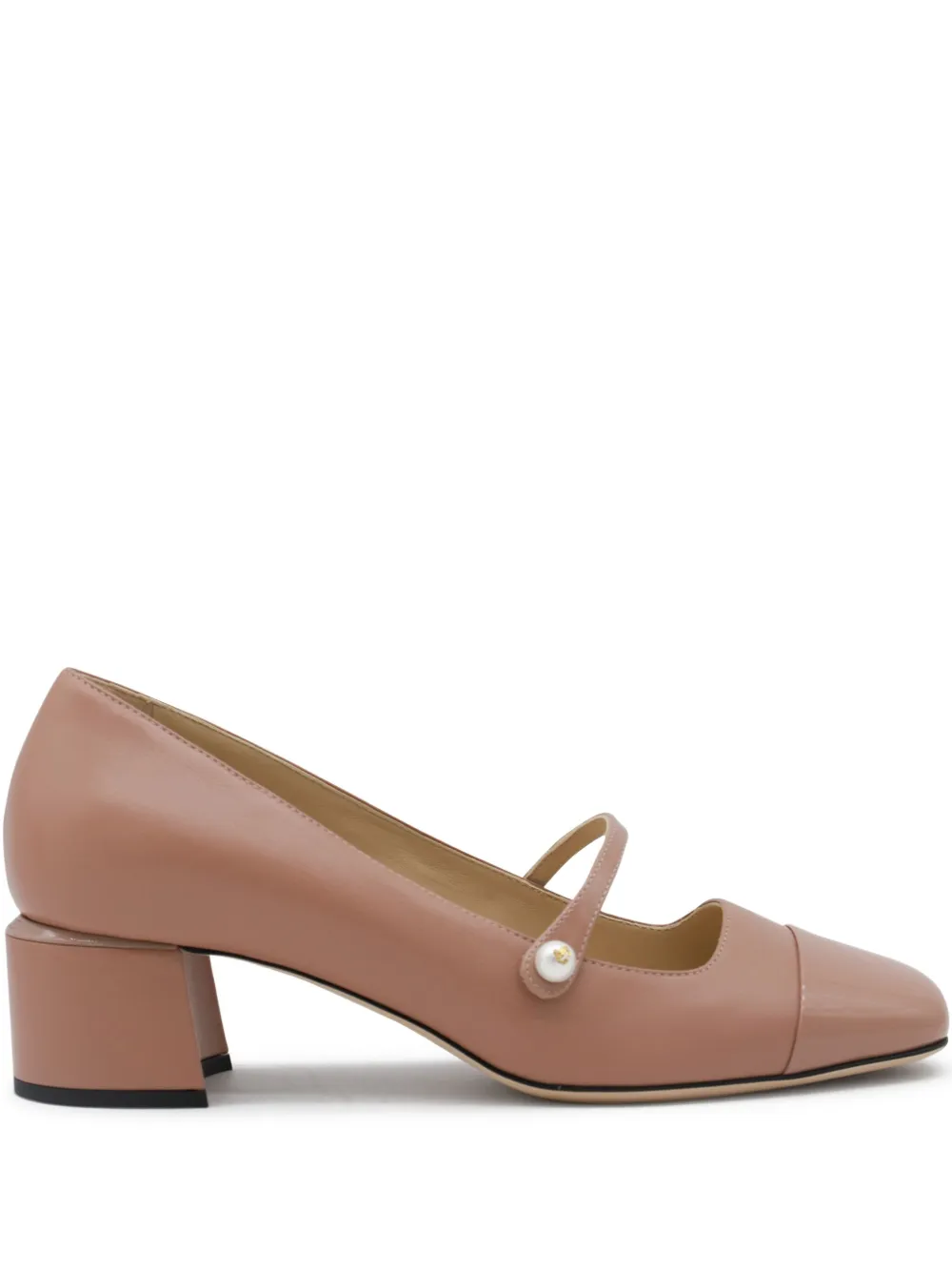 Jimmy Choo 45mm Pearl-embellished Block-heel Pumps