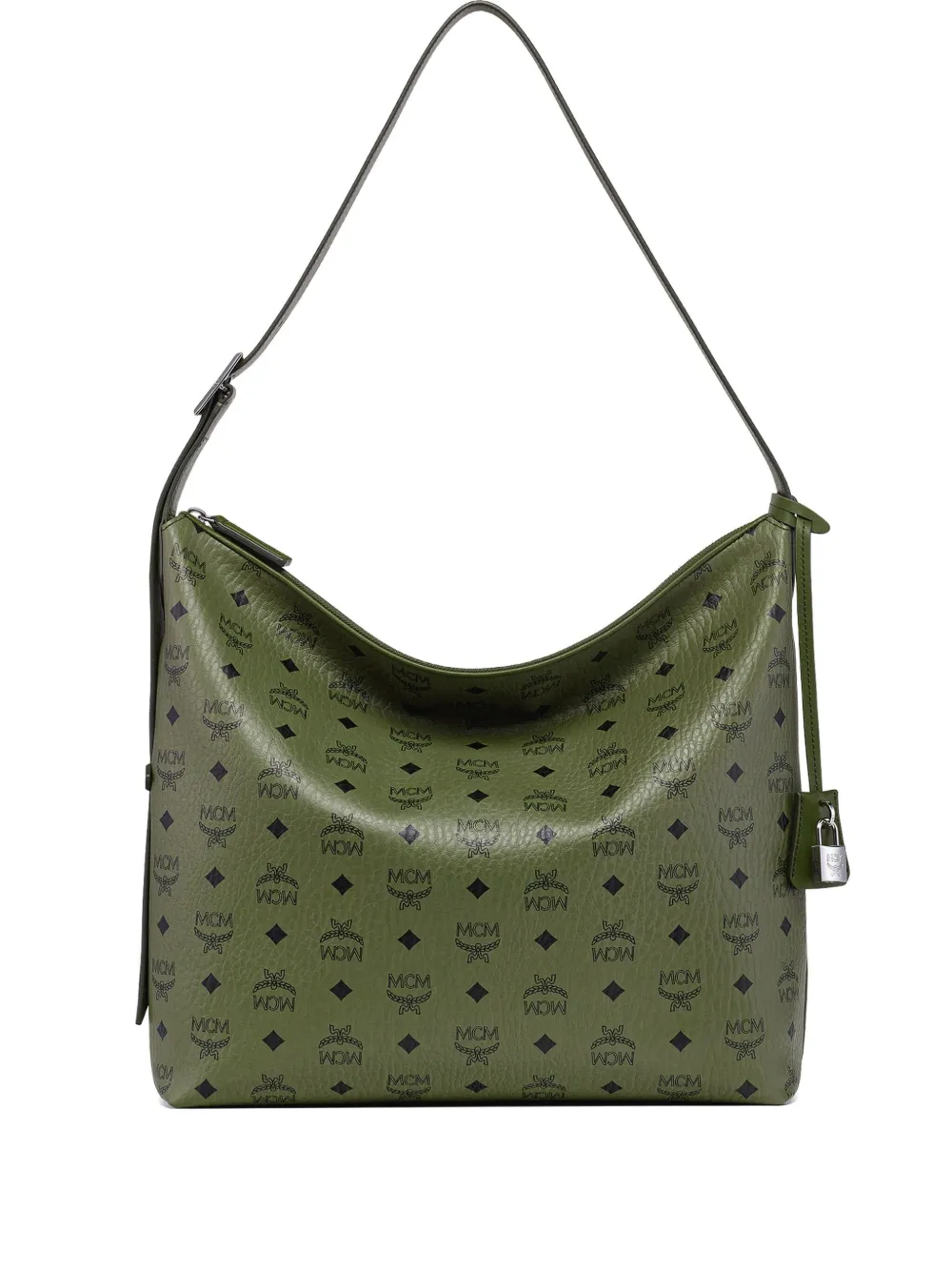 MCM large Aren Hobo Visetos monogram shoulder bag | Green | Image 1