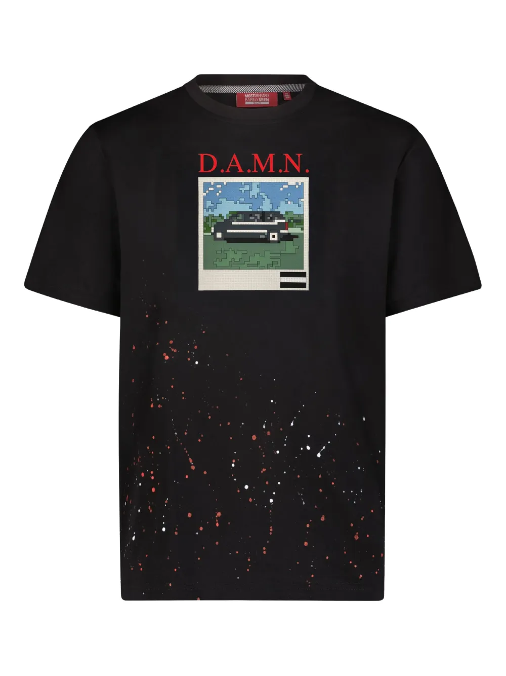 Mostly Heard Rarely Seen 8-Bit slogan-print T-shirt | Black | Image 1