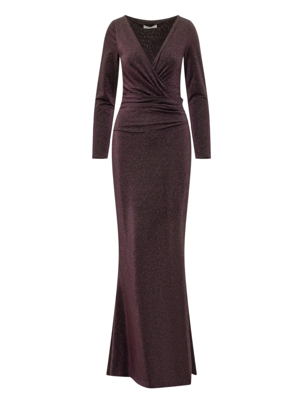 CHIARA BONI La Petite Robe Maxi-jurk met glitter en wikkeldetail Paars