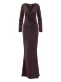 CHIARA BONI La Petite Robe glitter wrap-detail maxi dress - Purple