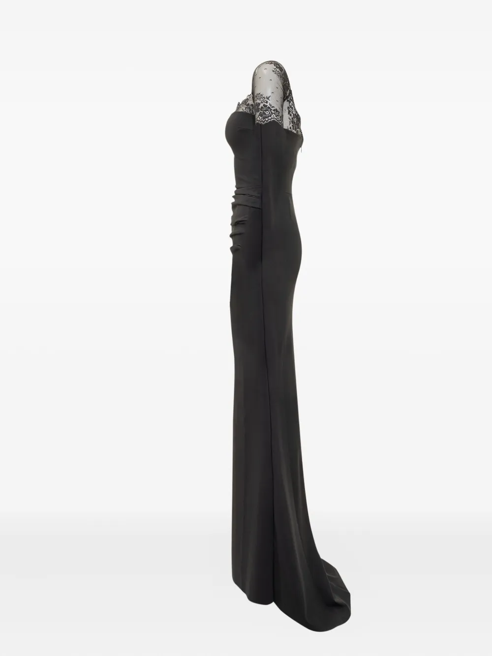CHIARA BONI La Petite Robe Gonno maxi-jurk met kanten vlakken Zwart