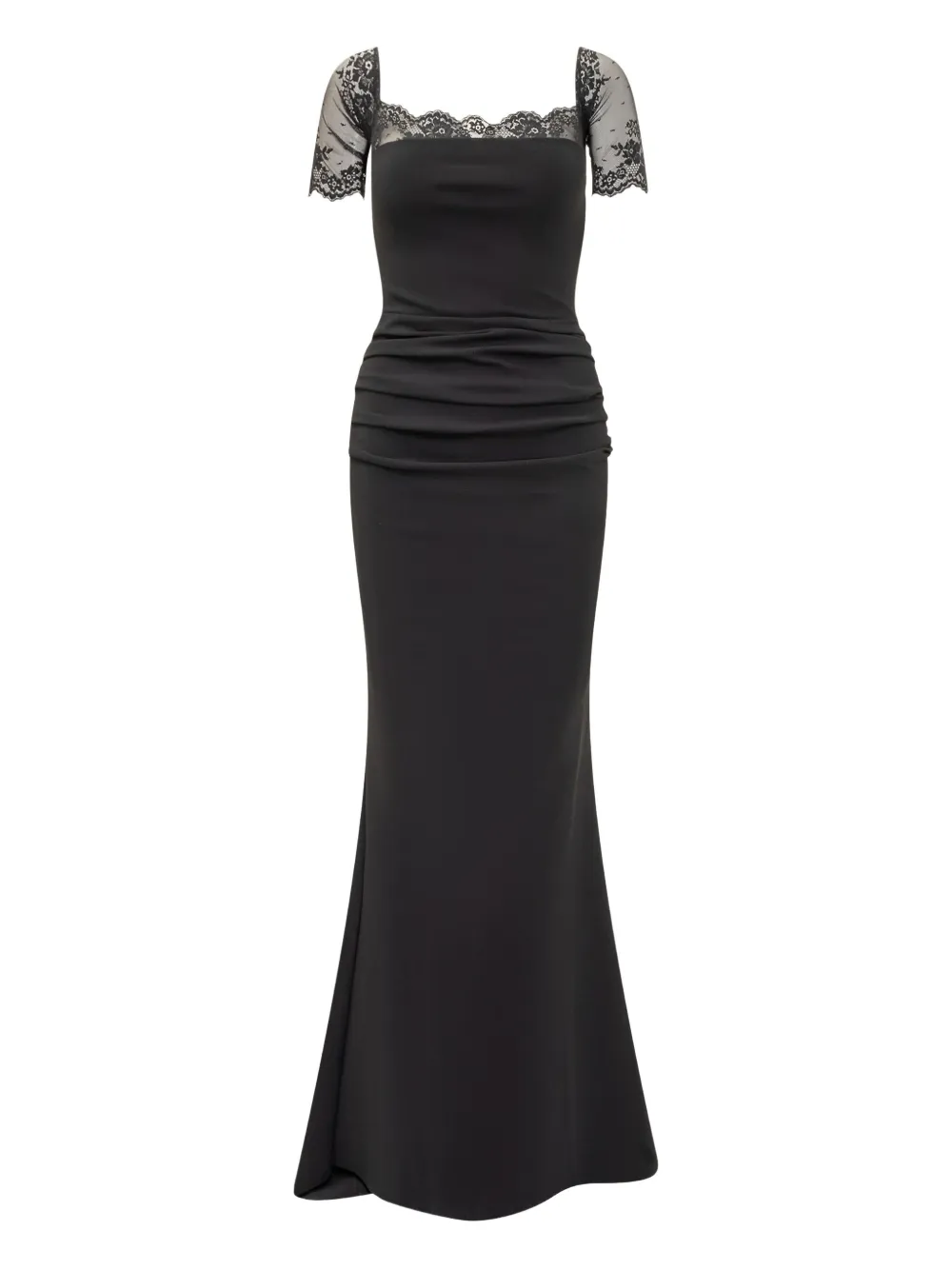 CHIARA BONI La Petite Robe Gonno maxi-jurk met kanten vlakken Zwart