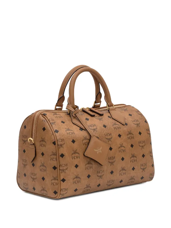 MCM Ella ボストンバッグ M | ブラウン | FARFETCH JP