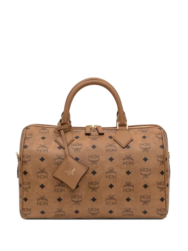 MCM Medium Ella Boston Bag Brown FARFETCH PH