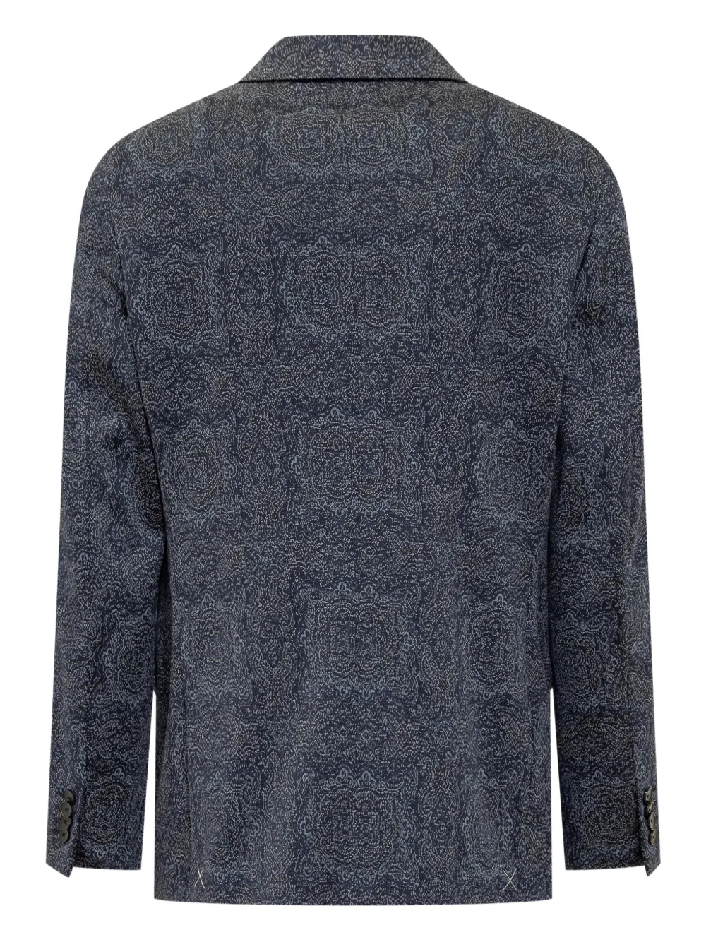 ETRO Blazer met paisley-print en twee knopen Blauw