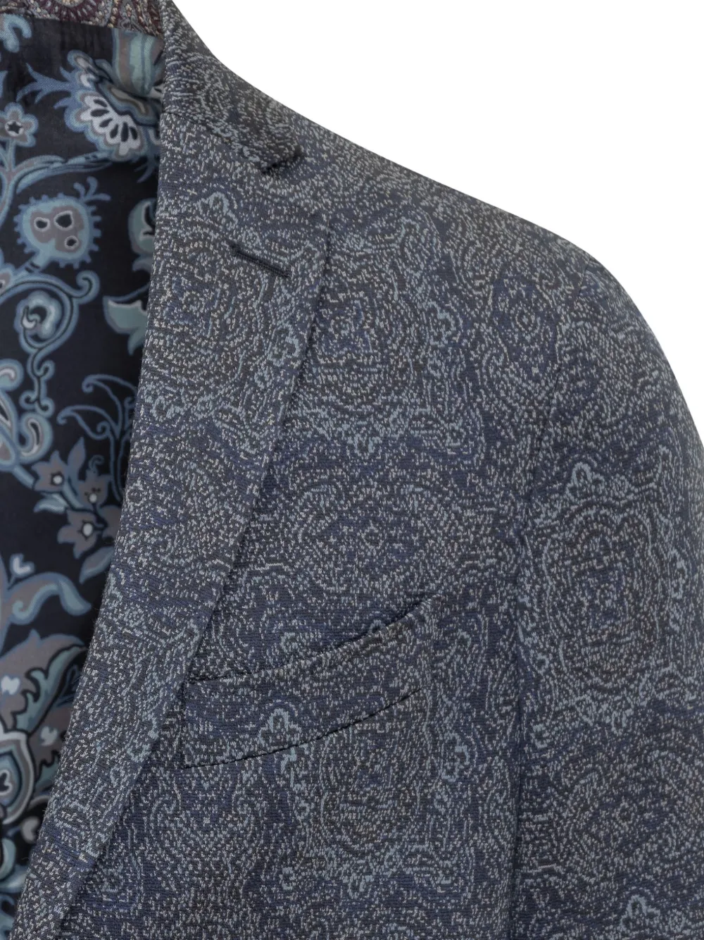ETRO Blazer met paisley-print en twee knopen Blauw