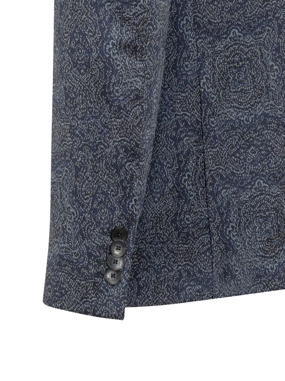 ETRO Blazer met paisley-print en twee knopen Blauw