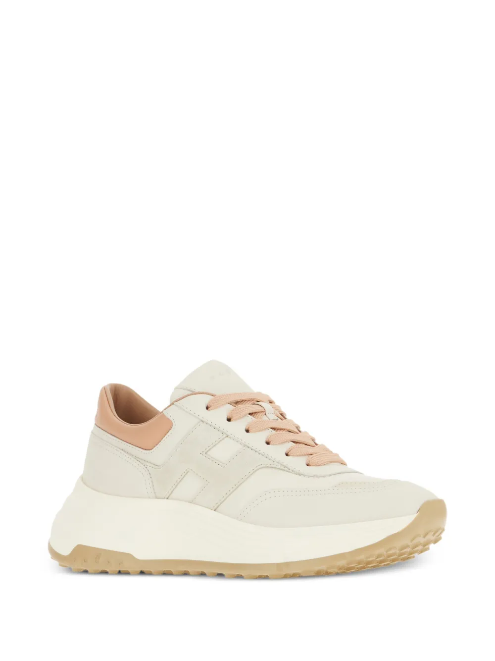Hogan Hi-fi leather panelled trainers Neutrals